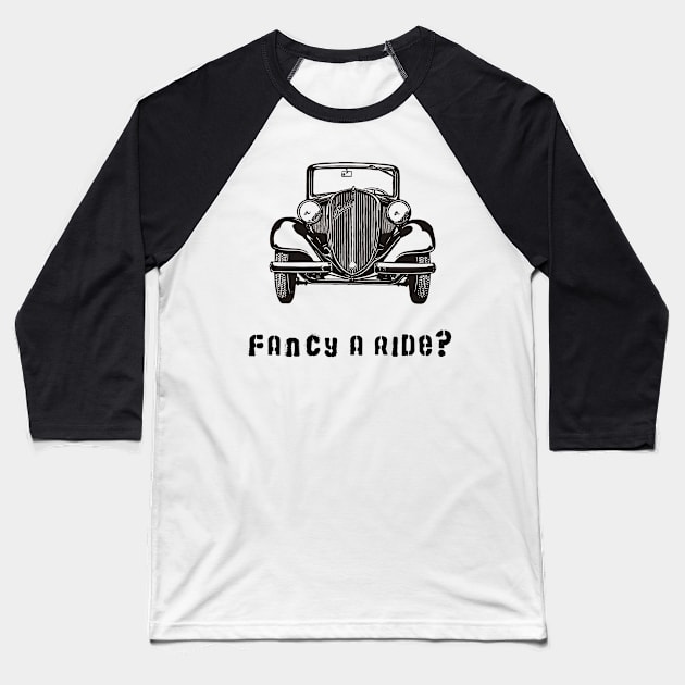 Retro Cars One Baseball T-Shirt by Socity Shop